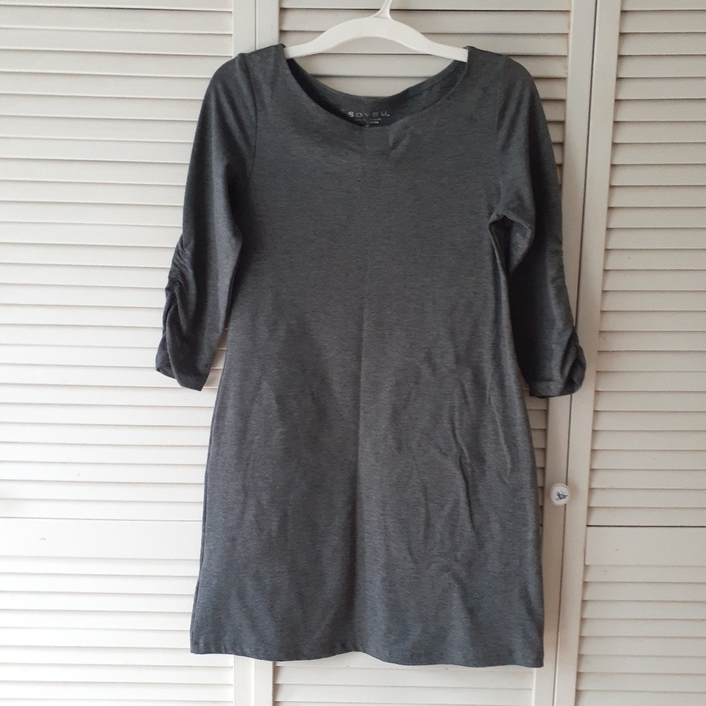 Women's 3/4 Sleeve T-shirt Stretchy Dress Size S